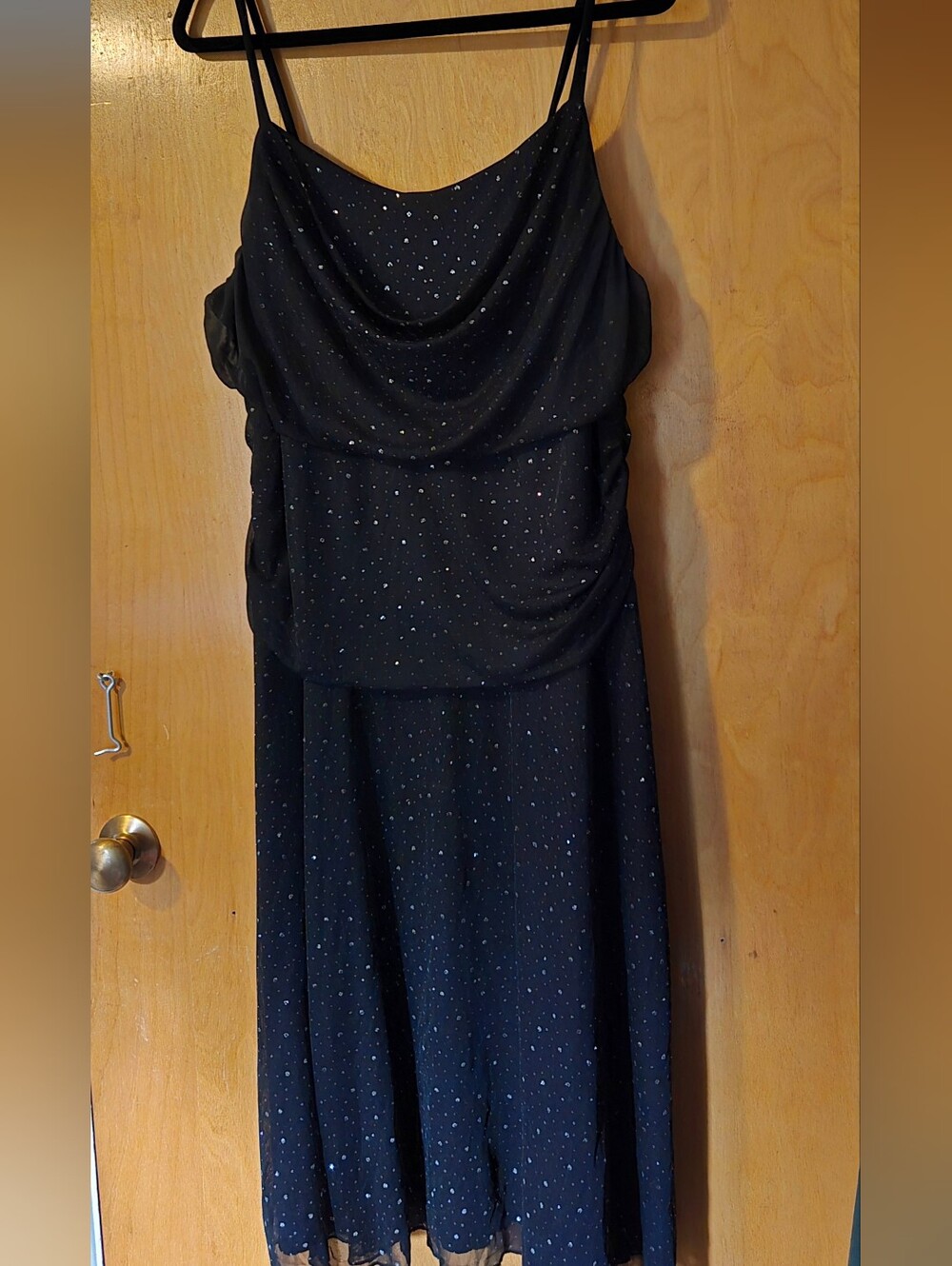 Sparkly Black Torrid Dress Spaghetti Strap
